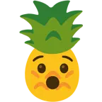 zdumiona twarz + ananas