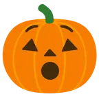 zdumiona twarz + dynia na halloween