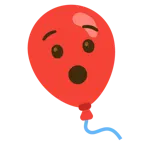 zdumiona twarz + balon