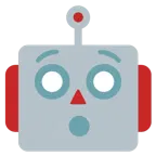 zdumiona twarz + głowa robota