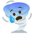 zaniepokojona twarz oblana potem + tornado