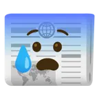 zaniepokojona twarz oblana potem + gazeta