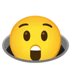 zadziwiona twarz + otwór