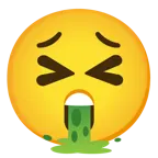 zadziwiona twarz + wymiotująca twarz