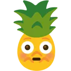 twarz z rumieńcami + ananas