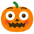 twarz z rumieńcami + dynia na halloween