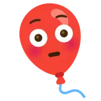 twarz z rumieńcami + balon