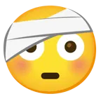 twarz z rumieńcami + twarz z bandażem