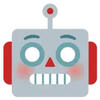 twarz z rumieńcami + głowa robota