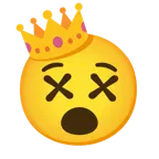 benommenes Gesicht + Krone