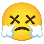 benommenes Gesicht + schnaubendes Gesicht