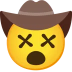 benommenes Gesicht + Gesicht mit Cowboyhut