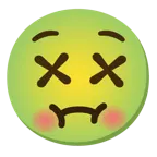 benommenes Gesicht + würgendes Gesicht