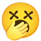 benommenes Gesicht + gähnendes Gesicht