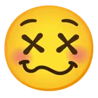 benommenes Gesicht + schwindeliges Gesicht