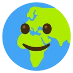 hafifçe gülümseyen yüz + yerkürede Avrupa-Afrika