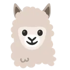 hafifçe gülümseyen yüz + lama