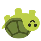 cara al revés + tortuga