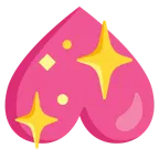 cara al revés + corazón brillante