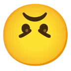 cara al revés + cara enfadada