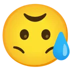 cara al revés + cara triste pero aliviada