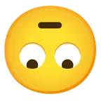 cara al revés + cara con ojos en blanco