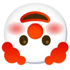 cara al revés + cara de payaso
