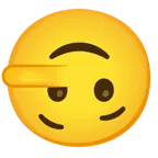 cara al revés + cara de mentiroso
