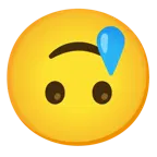 cara al revés + cara sonriente con lágrima