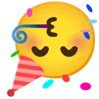 cara al revés + cara de fiesta