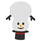 cara al revés + muñeco de nieve