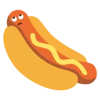 face with rolling eyes + hot dog