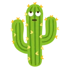 face with rolling eyes + cactus