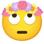 face with rolling eyes + tulip