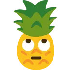 face with rolling eyes + pineapple