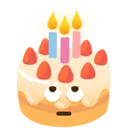 face with rolling eyes + birthday cake