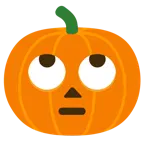 face with rolling eyes + jack-o-lantern