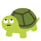 face with rolling eyes + turtle