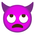 face with rolling eyes + angry face with horns