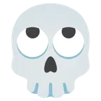face with rolling eyes + skull