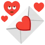 face with rolling eyes + love letter