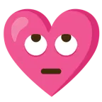 face with rolling eyes + heart with ribbon