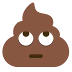 face with rolling eyes + pile of poo