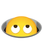 face with rolling eyes + hole