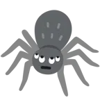 face with rolling eyes + spider