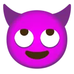 face with rolling eyes + smiling face with horns