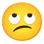 face with rolling eyes + confused face