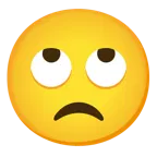 face with rolling eyes + persevering face