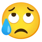 face with rolling eyes + sad but relieved face