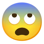 face with rolling eyes + fearful face